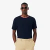 Herren-Pyjama-Oberteil mit kontrastierendem Kragen