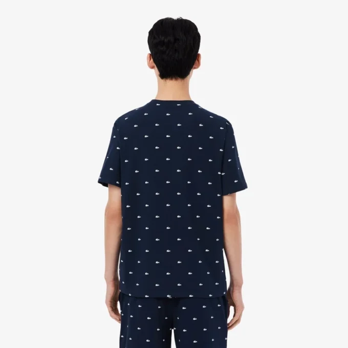 Herren-Pyjama-Oberteil mit Krokodil-Print