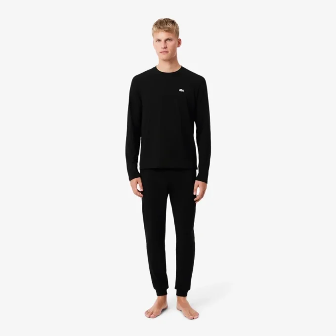 Herren-Pyjama-Set mit silbernem Bund