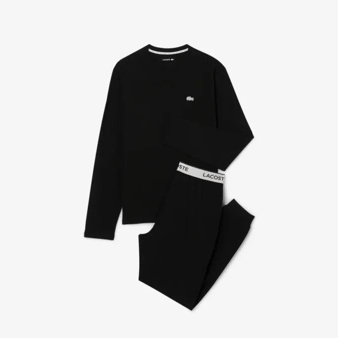 Herren-Pyjama-Set mit silbernem Bund