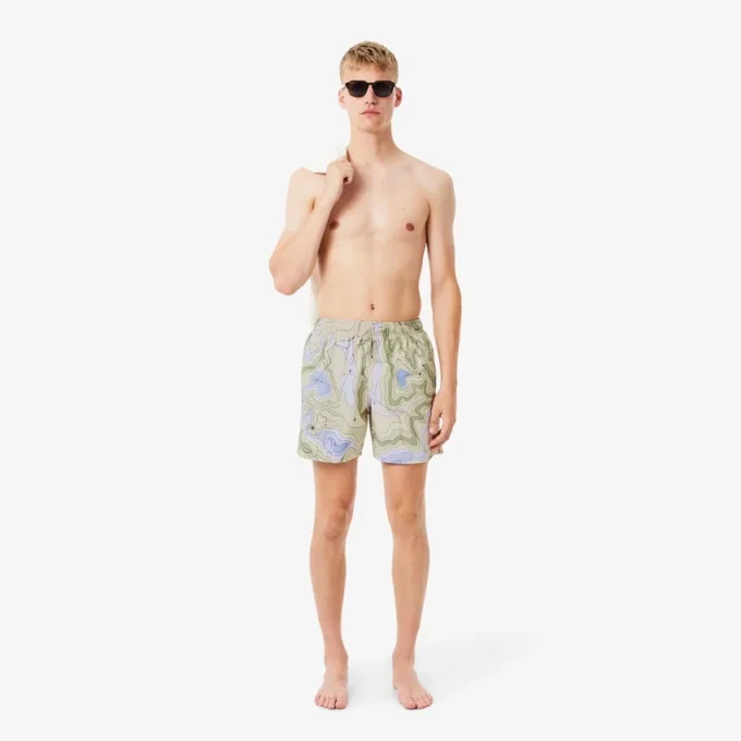 Herren-Retroshorts in mittlerer Länge mit Print