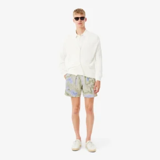 Herren-Retroshorts in mittlerer Länge mit Print