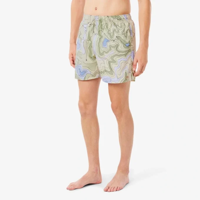 Herren-Retroshorts in mittlerer Länge mit Print