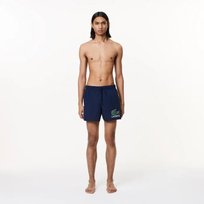 Herren-Retroshorts mit Krokodil-Print