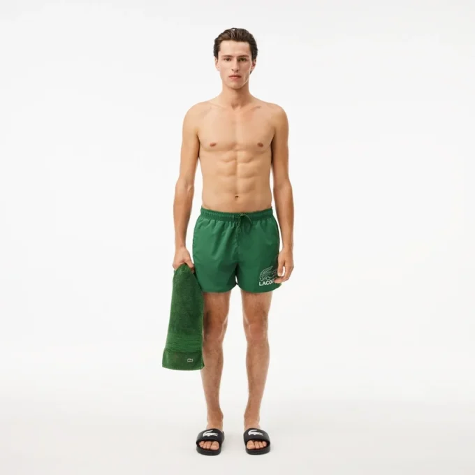 Herren-Retroshorts mit Krokodil-Print