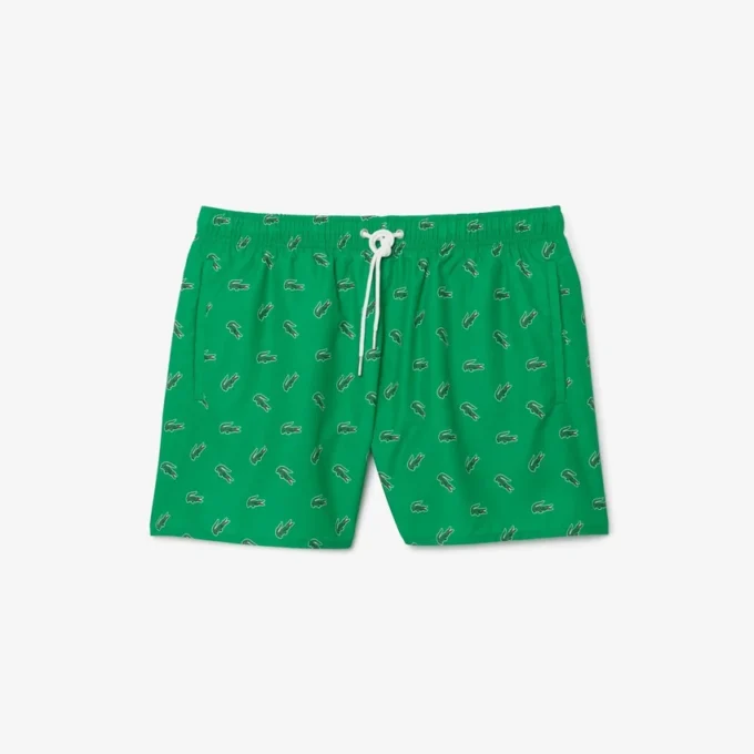 Herren-Retroshorts mit Krokodil-Print