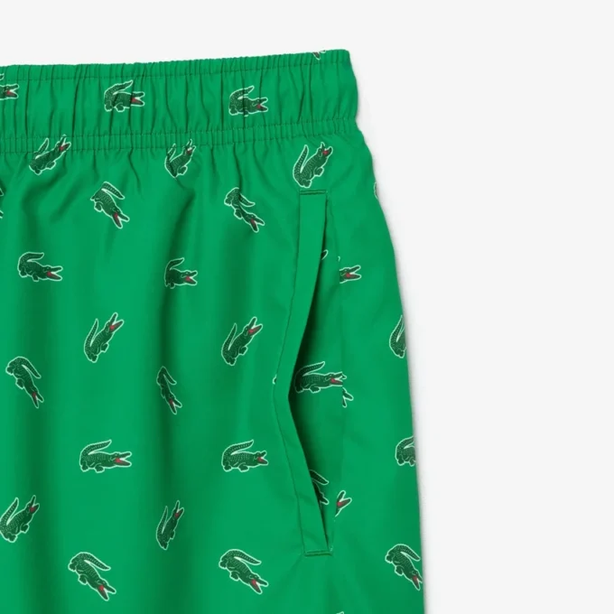 Herren-Retroshorts mit Krokodil-Print