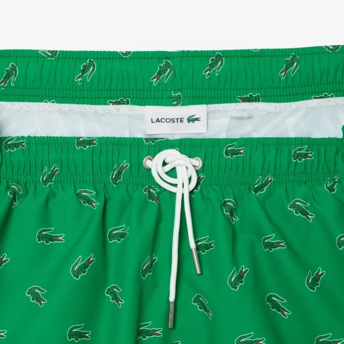 Herren-Retroshorts mit Krokodil-Print