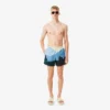 Herren-Retroshorts mit Landschaftsmuster
