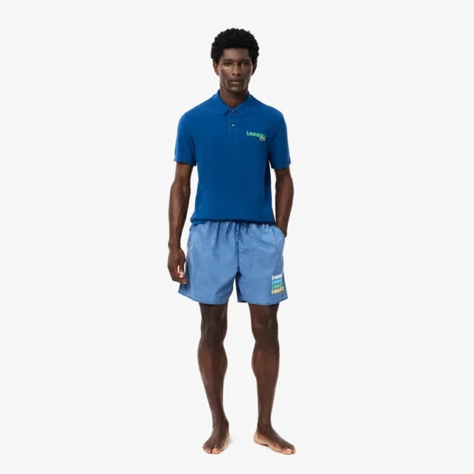 Herren-Retroshorts mit Washed-Effekt