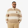 Herren-Rugby-Poloshirt in Relaxed Fit mit Streifen Herren-Rugby-Poloshirt in Relaxed Fit mit Streifen