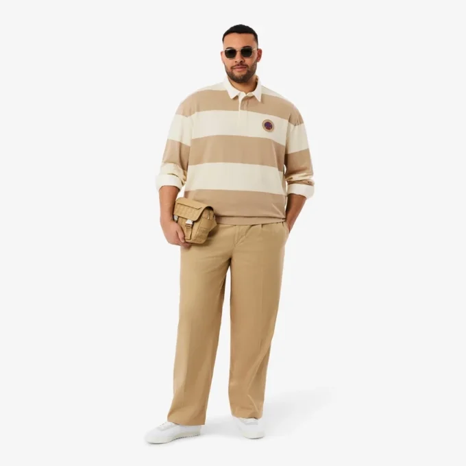 Herren-Rugby-Poloshirt in Relaxed Fit mit Streifen Herren-Rugby-Poloshirt in Relaxed Fit mit Streifen