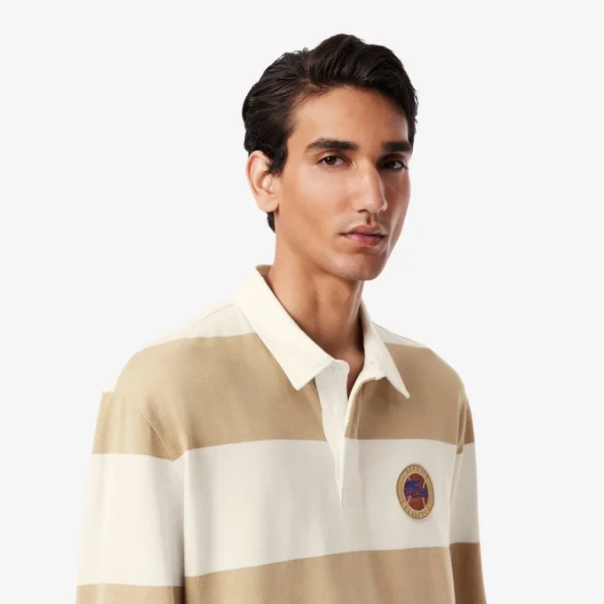 Herren-Rugby-Poloshirt in Relaxed Fit mit Streifen Herren-Rugby-Poloshirt in Relaxed Fit mit Streifen
