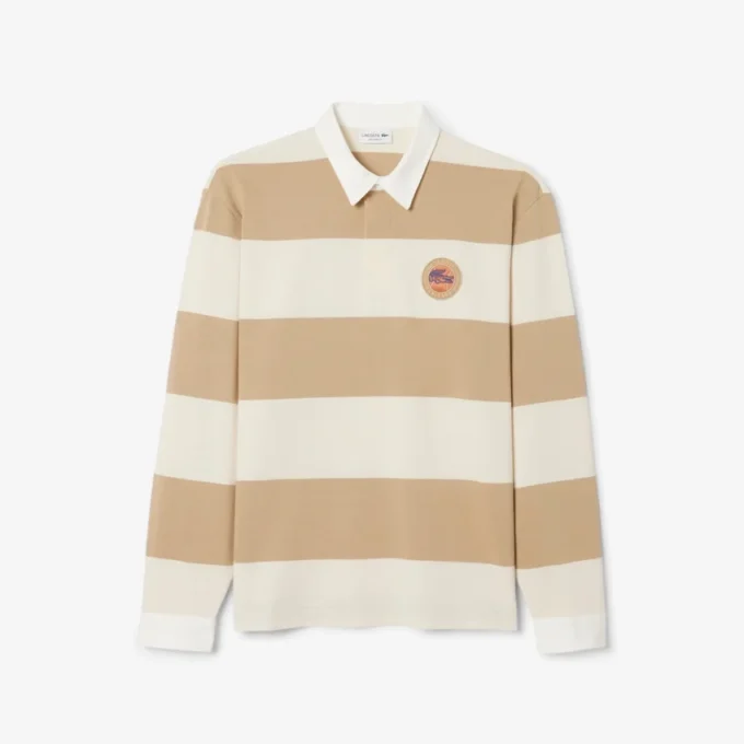 Herren-Rugby-Poloshirt in Relaxed Fit mit Streifen Herren-Rugby-Poloshirt in Relaxed Fit mit Streifen