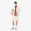 Herren-Shorts aus Baumwollfleece mit Farbblock-Design