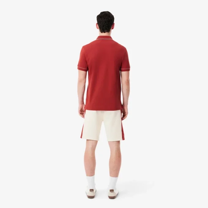 Herren-Shorts aus Baumwollfleece mit Farbblock-Design