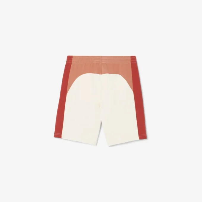 Herren-Shorts aus Baumwollfleece mit Farbblock-Design