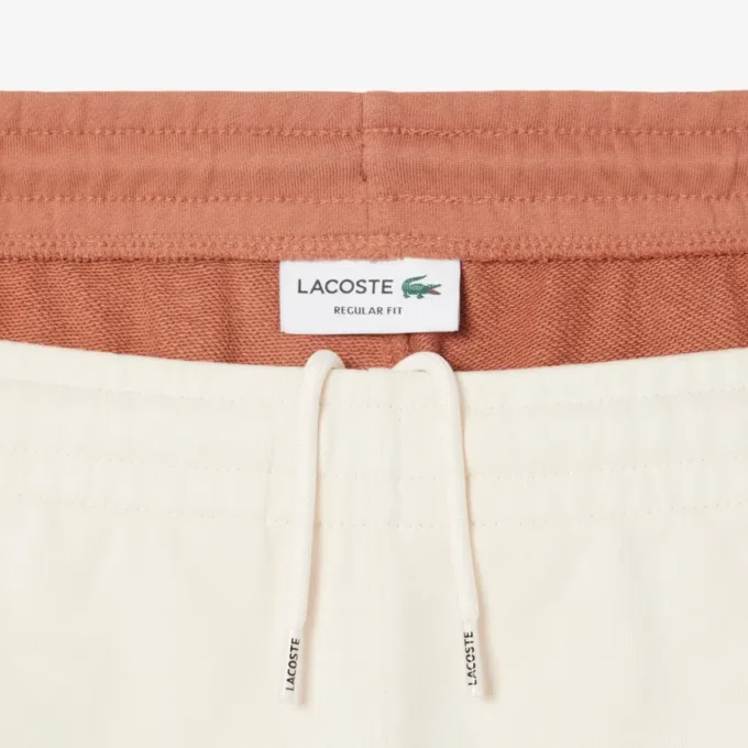 Herren-Shorts aus Baumwollfleece mit Farbblock-Design