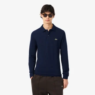 Herren Slim Fit L.12.12 Langarm-Poloshirt