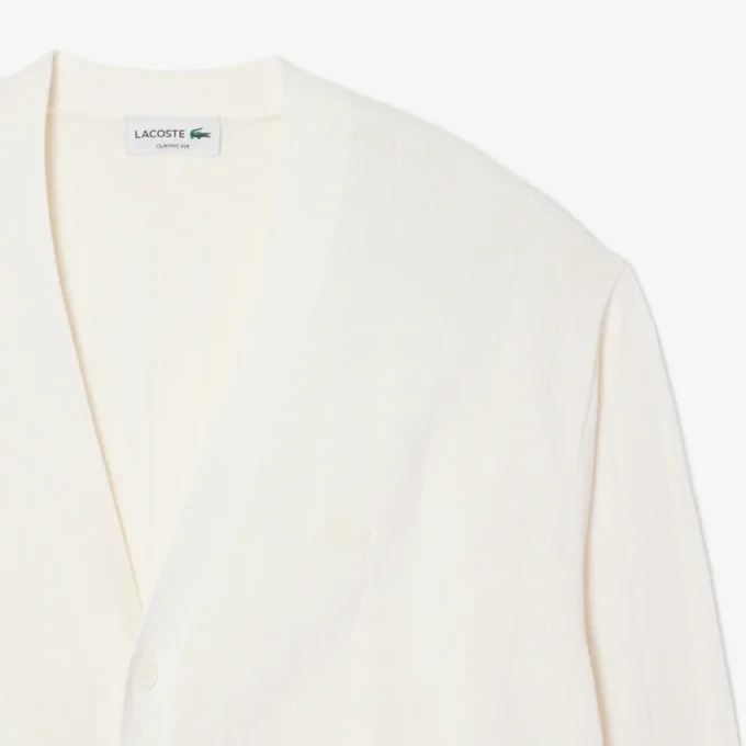 Herren-Strickjacke aus fließendem Rippstrick