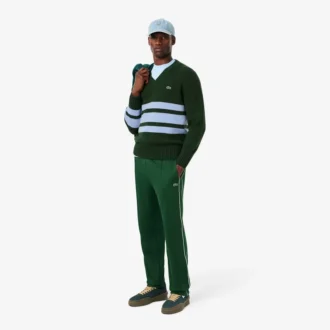 Herren-Strickpullover aus Wolle mit V-Ausschnitt