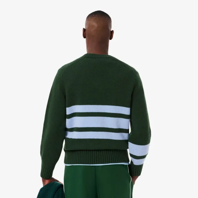Herren-Strickpullover aus Wolle mit V-Ausschnitt