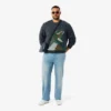 Herren-Strickpullover mit Intarsien-Krokodil