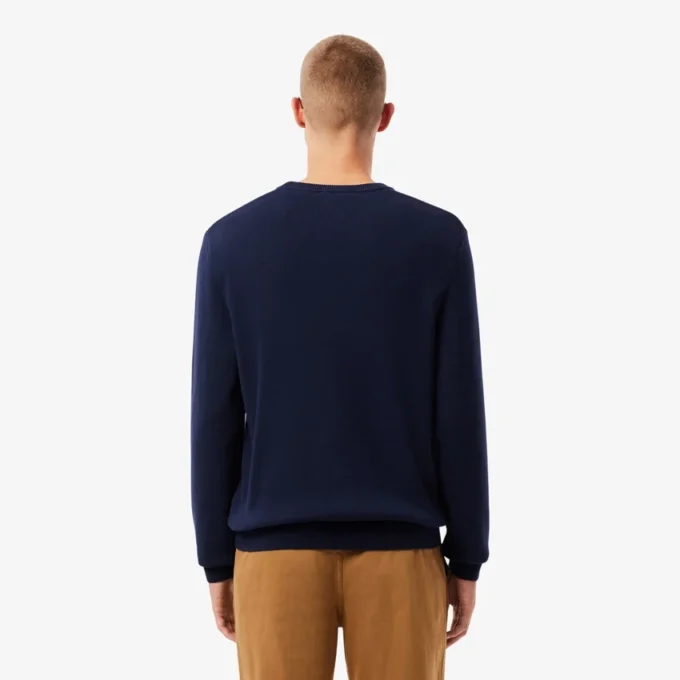 Herren-Strickpullover mit Streifen, hergestellt in Frankreich