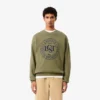 Herren-Sweatshirt aus bedrucktem Fleece in lockerer Passform