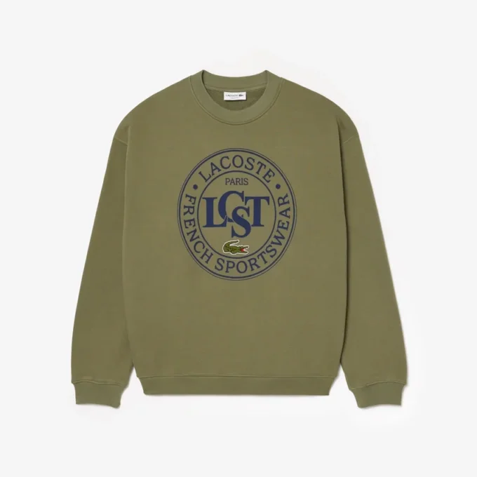 Herren-Sweatshirt aus bedrucktem Fleece in lockerer Passform