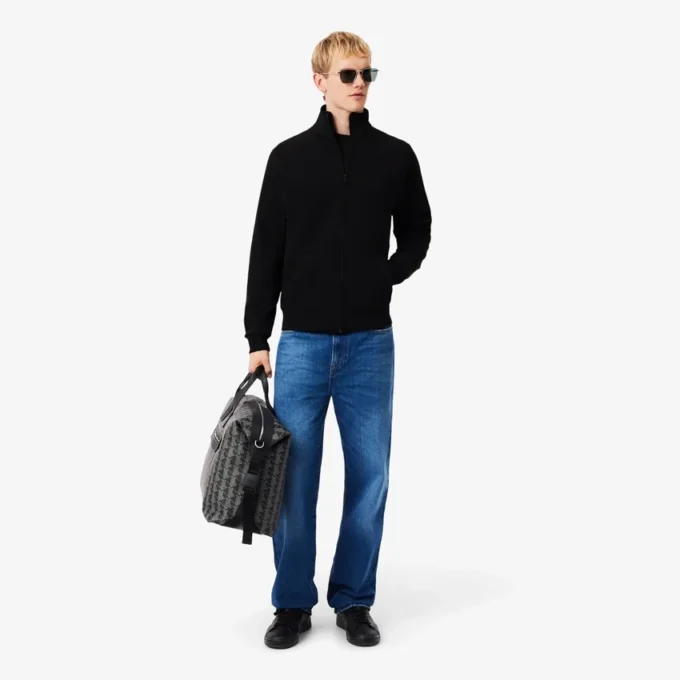 Herren-Sweatshirt aus doppelseitigem Jersey mit Reißverschluss