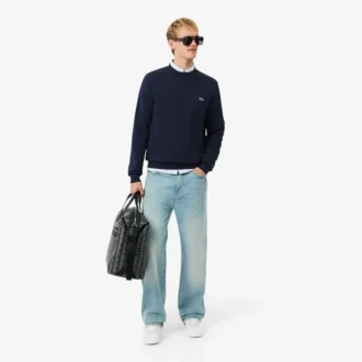 Herren-Sweatshirt aus Fleece in klassischer Passform