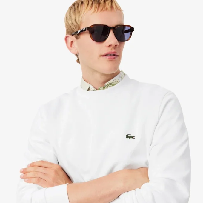 Herren-Sweatshirt aus Fleece in klassischer Passform