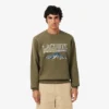 Herren-Sweatshirt aus Fleece mit gesticktem Motiv