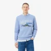 Herren-Sweatshirt aus Fleece mit gesticktem Motiv