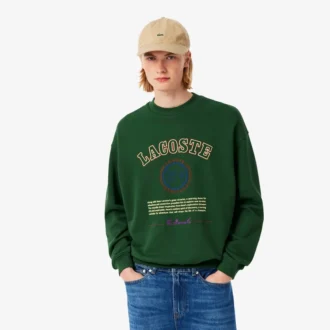 Herren-Sweatshirt aus Fleece mit Heritage-Stickerei