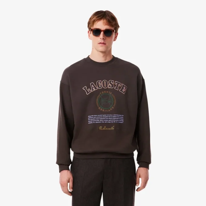Herren-Sweatshirt aus Fleece mit Heritage-Stickerei