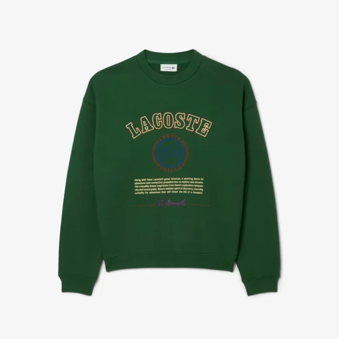 Herren-Sweatshirt aus Fleece mit Heritage-Stickerei