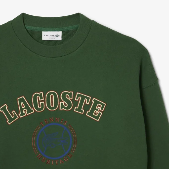 Herren-Sweatshirt aus Fleece mit Heritage-Stickerei
