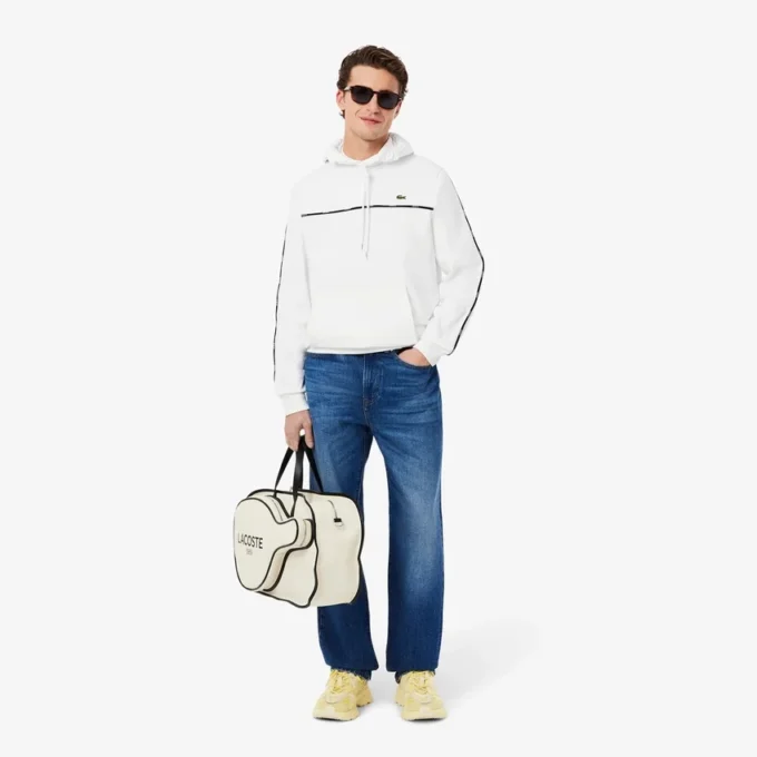 Herren-Sweatshirt mit Logo-Streifen in klassischer Passform