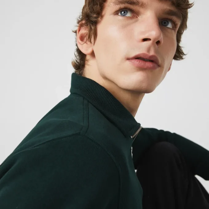Herren-Sweatshirt mit Reißverschluss und hohem Kragen