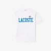 Herren-T-Shirt aus Baumwolle mit Kontrast-Emblem