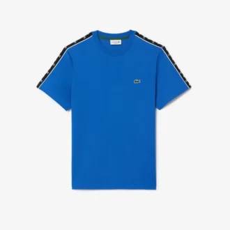 Herren-T-Shirt aus Baumwolle mit Logo-Streifen