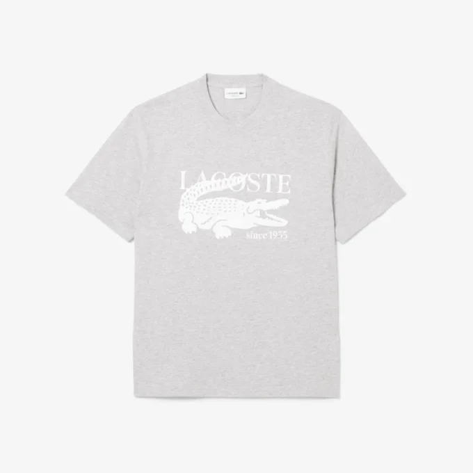 Herren-T-Shirt aus Baumwolle mit Print in klassischer Passform