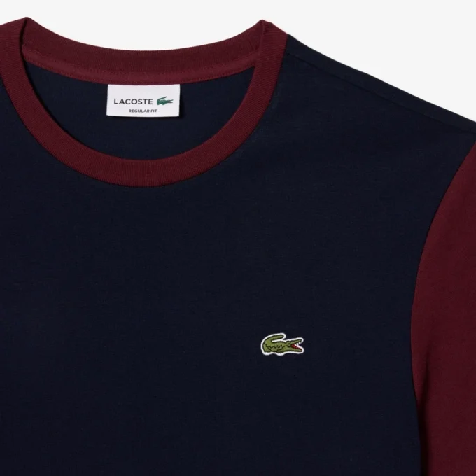 Herren-T-Shirt aus Baumwolle mit Regular Fit und Farbblock-Design