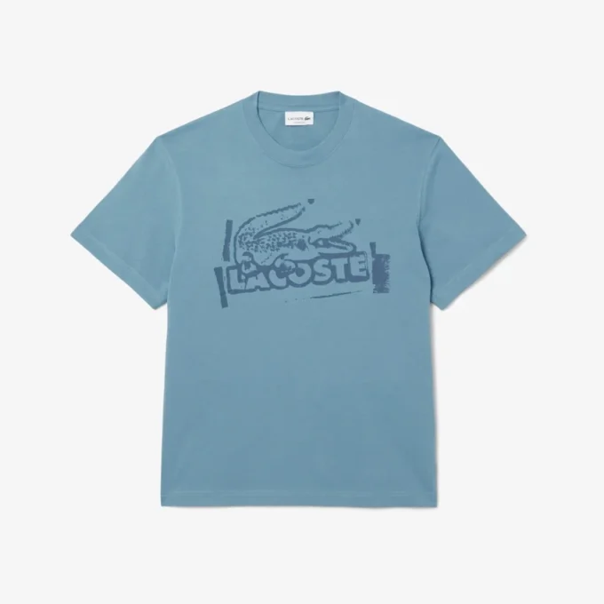 Herren-T-Shirt aus bedrucktem Baumwolljersey