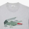 Herren-T-Shirt aus schwerer Baumwolle mit Krokodil-Print