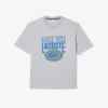 Herren-T-Shirt aus schwerer Baumwolle mit Print, lockere Passform