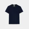 Herren-T-Shirt aus Stretch-Piqué mit gestreiftem Kragen