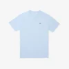 Herren-T-Shirt mit geripptem V-Ausschnitt in langer Passform